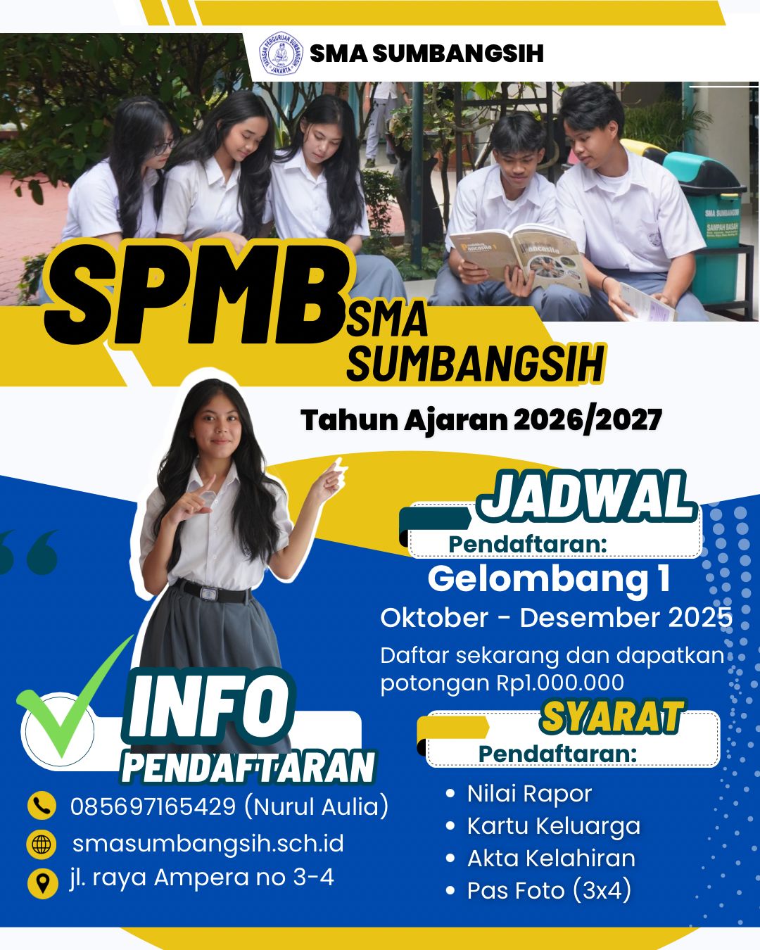 SPMB Gel 1 Tahun Ajaran 2026-2027 Telah dibuka. SPMB Gel 1 Tahun Ajaran 2026-2027 Telah dibuka.